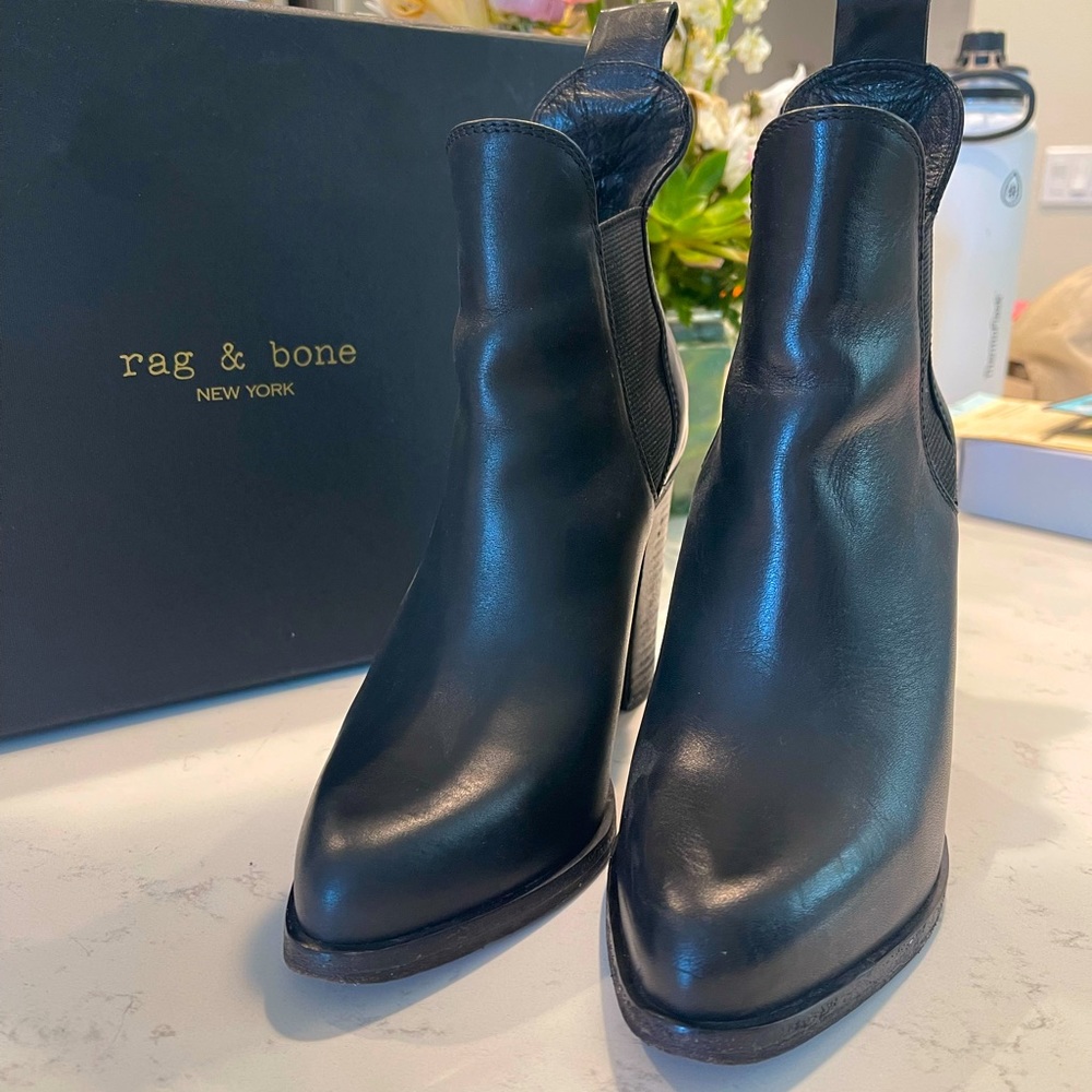 rag & bone high heel leather boots size 35
